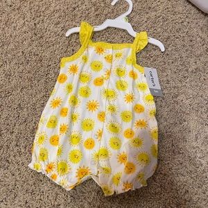 NWT Carters Romper Yellow Suns 3 months